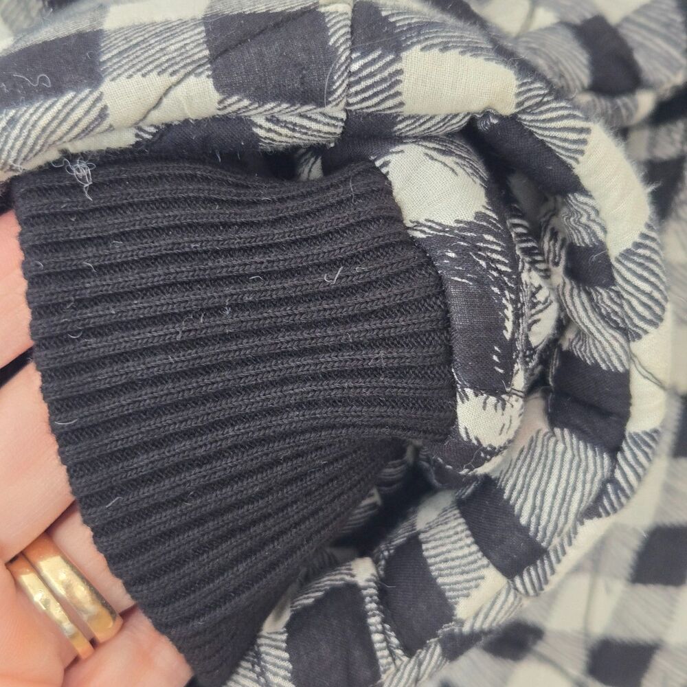 MII Collection Au Musee Oversized Quilted Jacket Sz M Check Cotton streetwear‎ - Picture 12 of 16